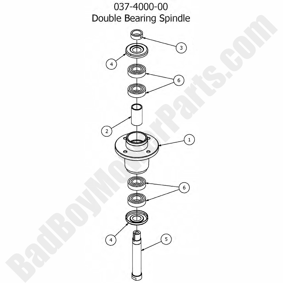 2017 Outlaw Stand On48", 54" and 61" Spindle AssemblyBad Boy Mowers